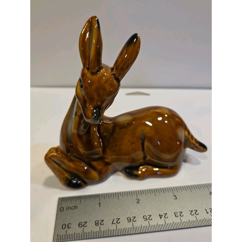 Ceramic Deer Figure  Glossy